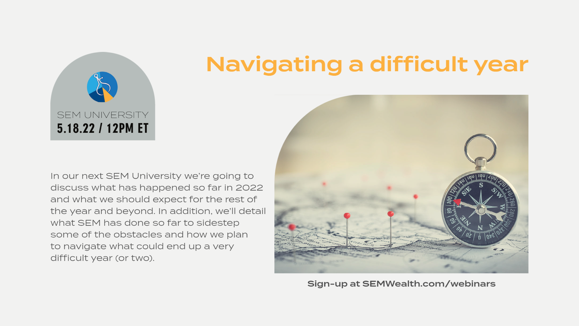 "Navigating a difficult year" Webinar